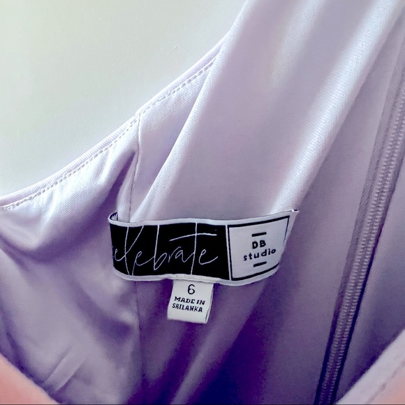 Lilac purple bridesmaid full length dress - Picture 3 of 3